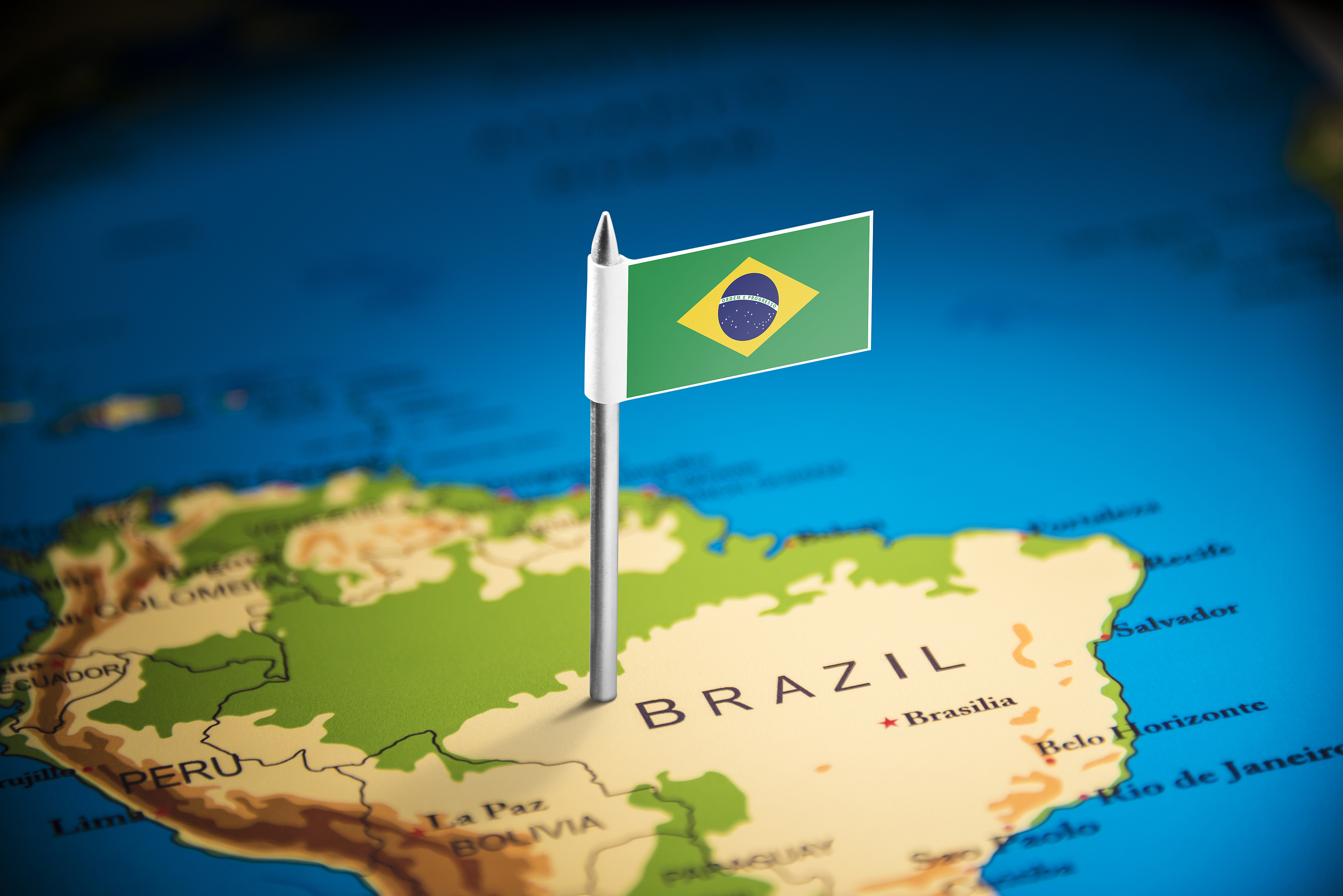 Brazil Map Flag