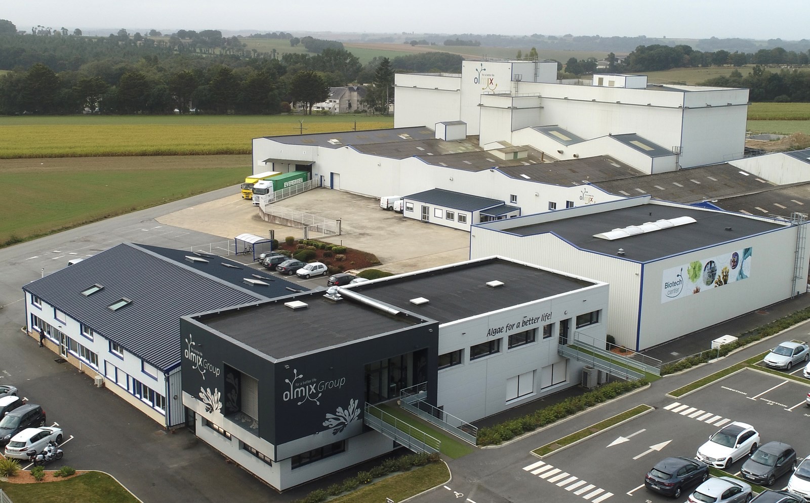 The headquarters of the Olmix Group in Br&eacute;han, Brittany.