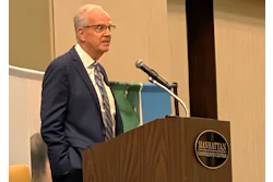 Sen. Jerry Moran speaks at the Kansas Ag Summit in Manhattan, Kansas.