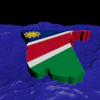 Namibia Map Flag Water