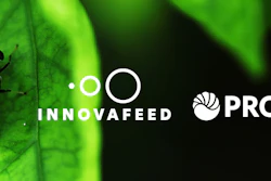 InnovaFeed and Protix logos displayed with a wasp on a vibrant green leaf