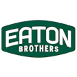 Eaton Brothers logo featuring white text on dark green shield-shaped badge