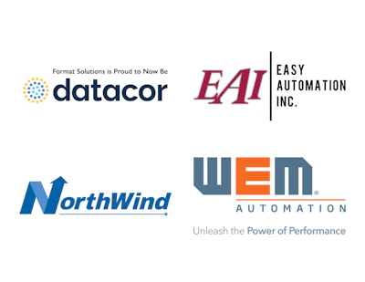Four company logos: Datacor, EAI, Easy Automation Inc., NorthWind, and WEM Automation representing Format Solutions' business portfolio.